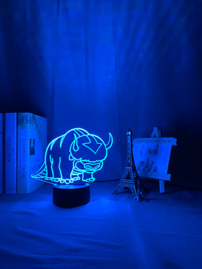 Acrylic Appa lamp on blue light setting