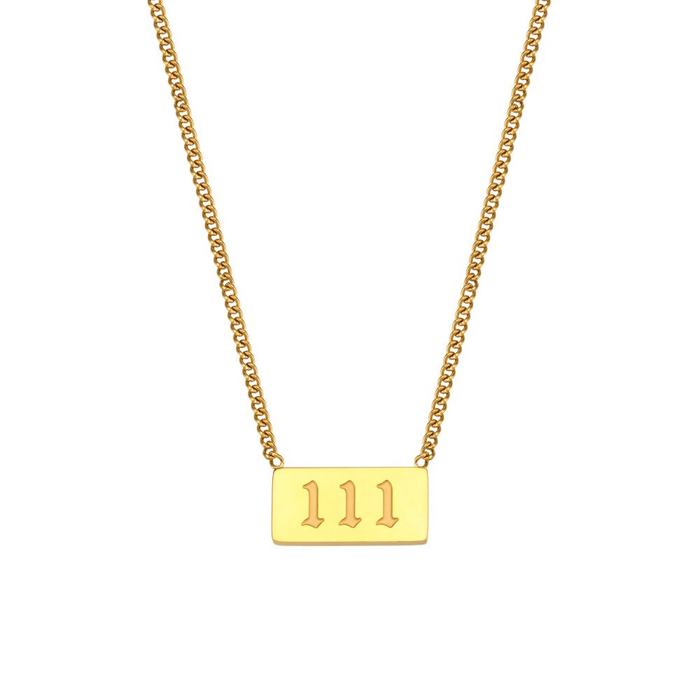 18K Gold Plated Angel Number Necklace