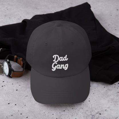 Gray embroidered Dad Gang hat