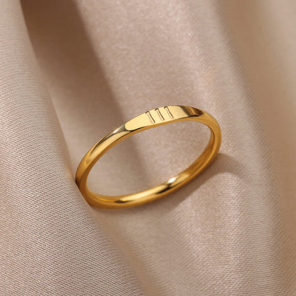 Gold-plated signet ring engraved with 111