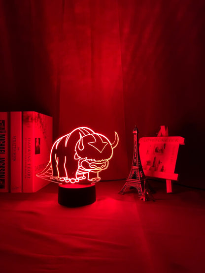 Acrylic Appa lamp on red light setting