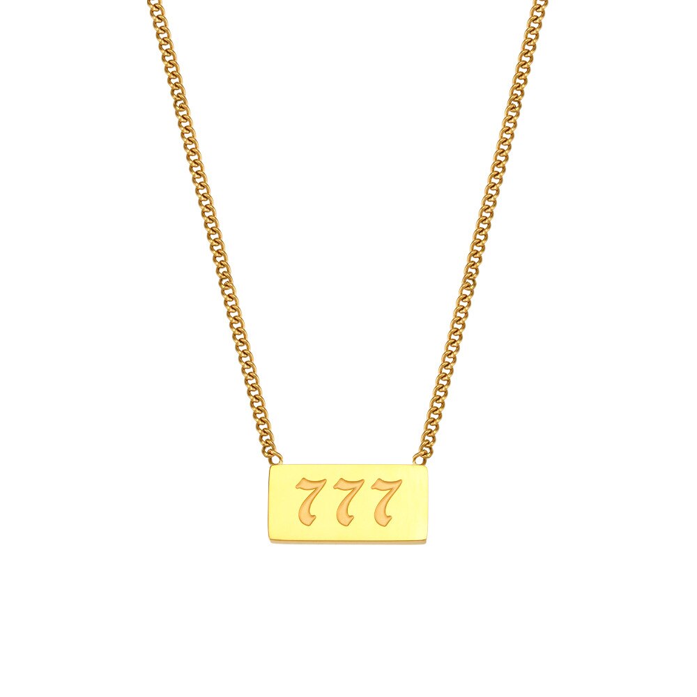 18K Gold Plated Angel Number Necklace